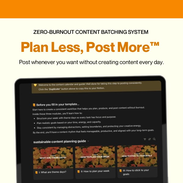 Buy Plan Less, Post More™: The Zero-Burnout Content Batching System by ...