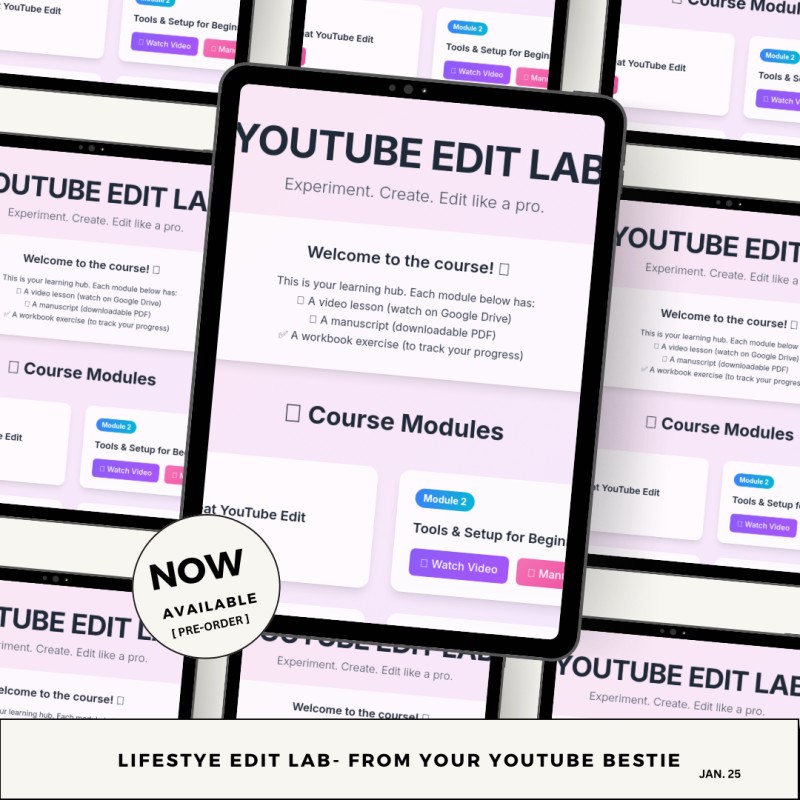 YOUTUBE EDIT LAB: The Complete Beginner's Guide to YouTube Video Editing