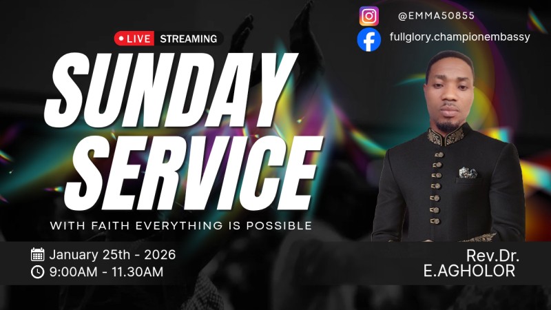 EDITABLE CHURCH SUNDAY SERVICE FLYER -CANVA TEMPLATE L