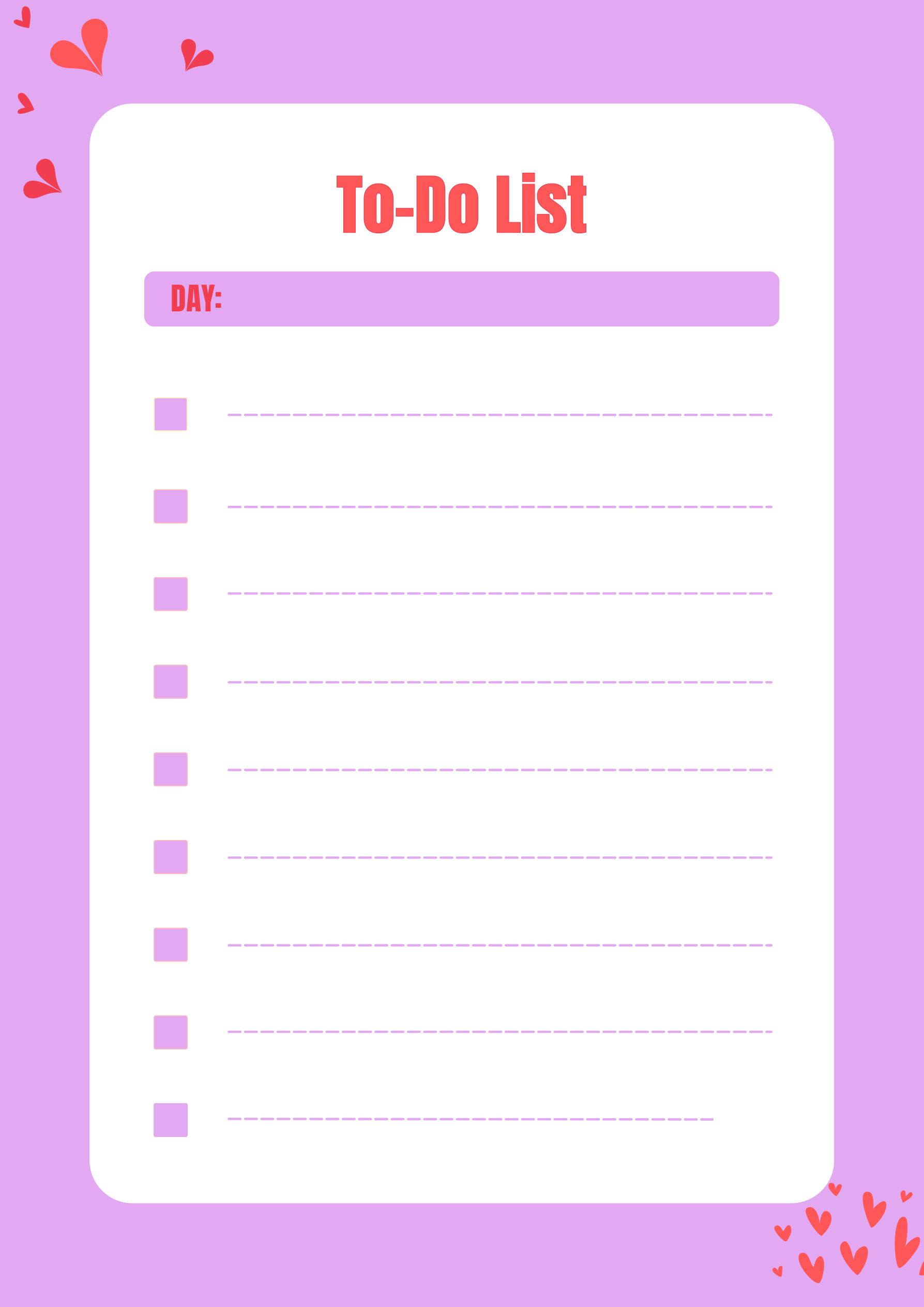 Printable To-Do List | Daily Task Planner PDF
