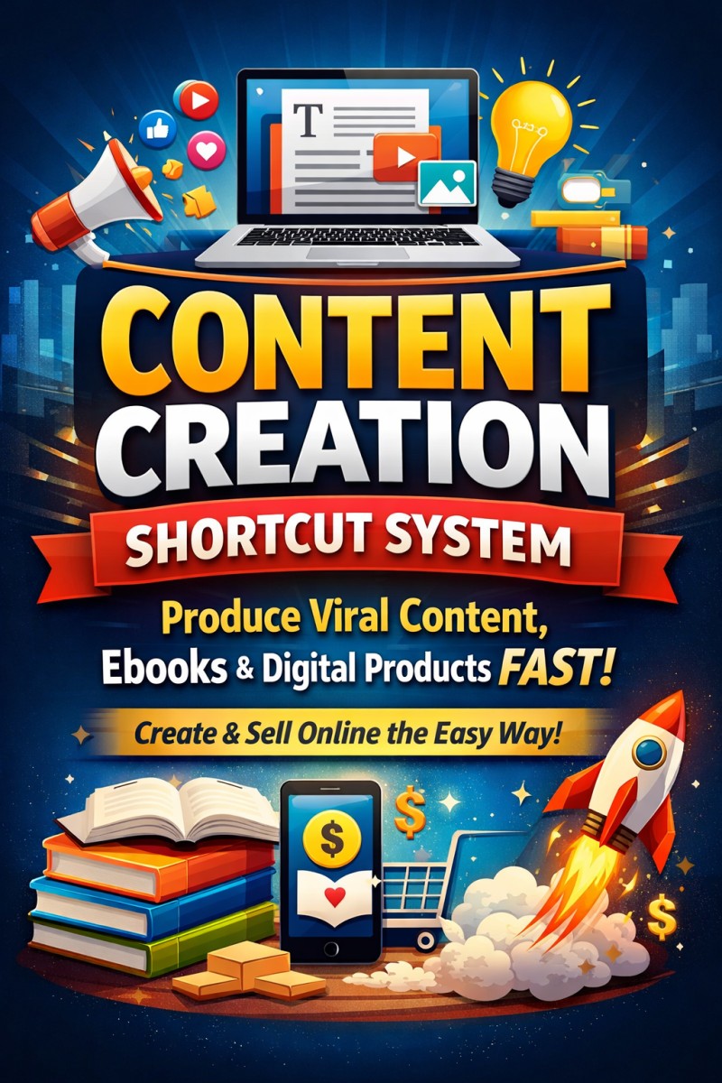Content Creation Shortcut System (How to Produce Viral Content, Ebooks, and Digital Products Fast and Sell Them Online)