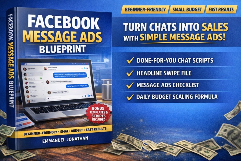 FACEBOOK MASSAGE ADS BLUEPRINT (How to Turn ₦2,000–₦5,000 Daily Ads Into Sales Using Simple Message Ads (Even If You're a Beginner)