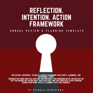 Reflection.Intention.Action Framework - Annual Review & Planning Template