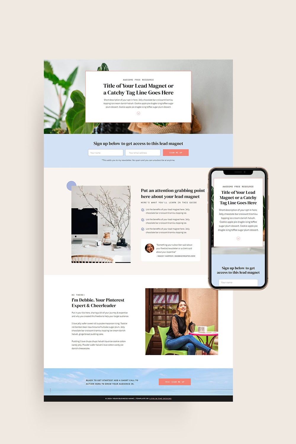 Showit Freebie Funnel Template Kit