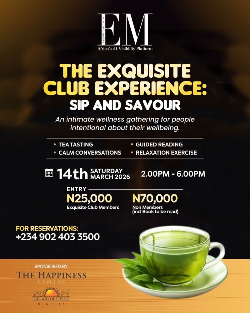 Exquisite Magazine Club Experience - SIP & SAVOUR