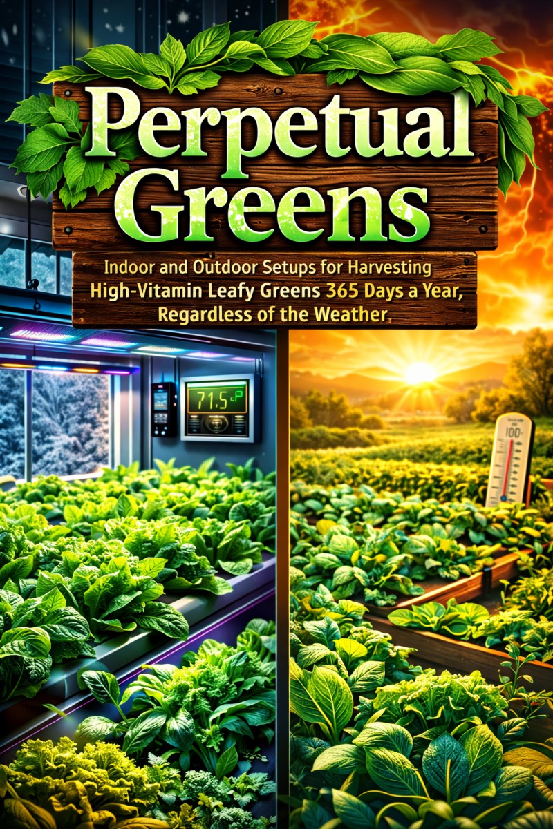 Perpetual Greens - Indoor & Outdoor Setups for Harvesting High-Vitamin Leafy Greens