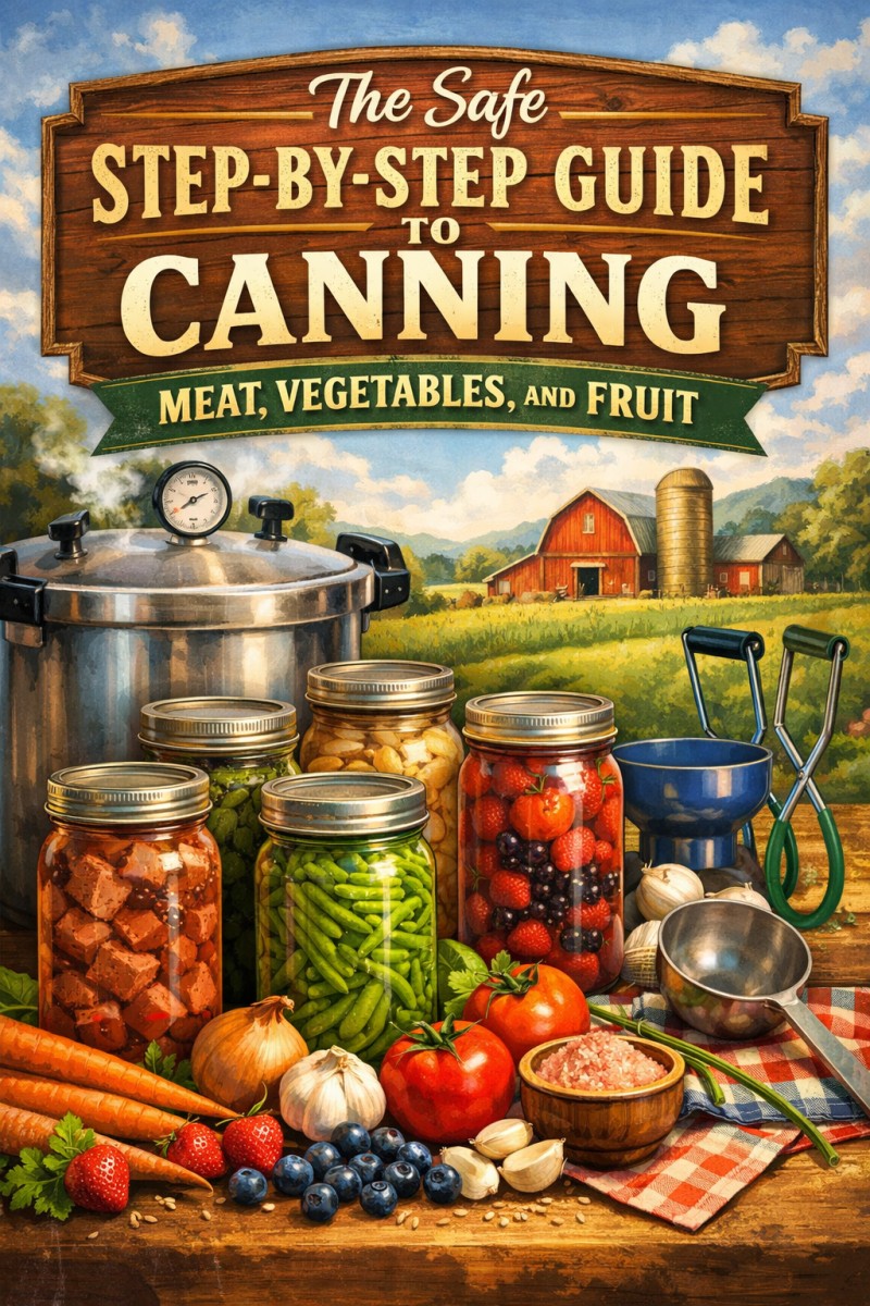 The Safe Step-by-Step Guide to Canning Meat, Vegetables, and Fruit