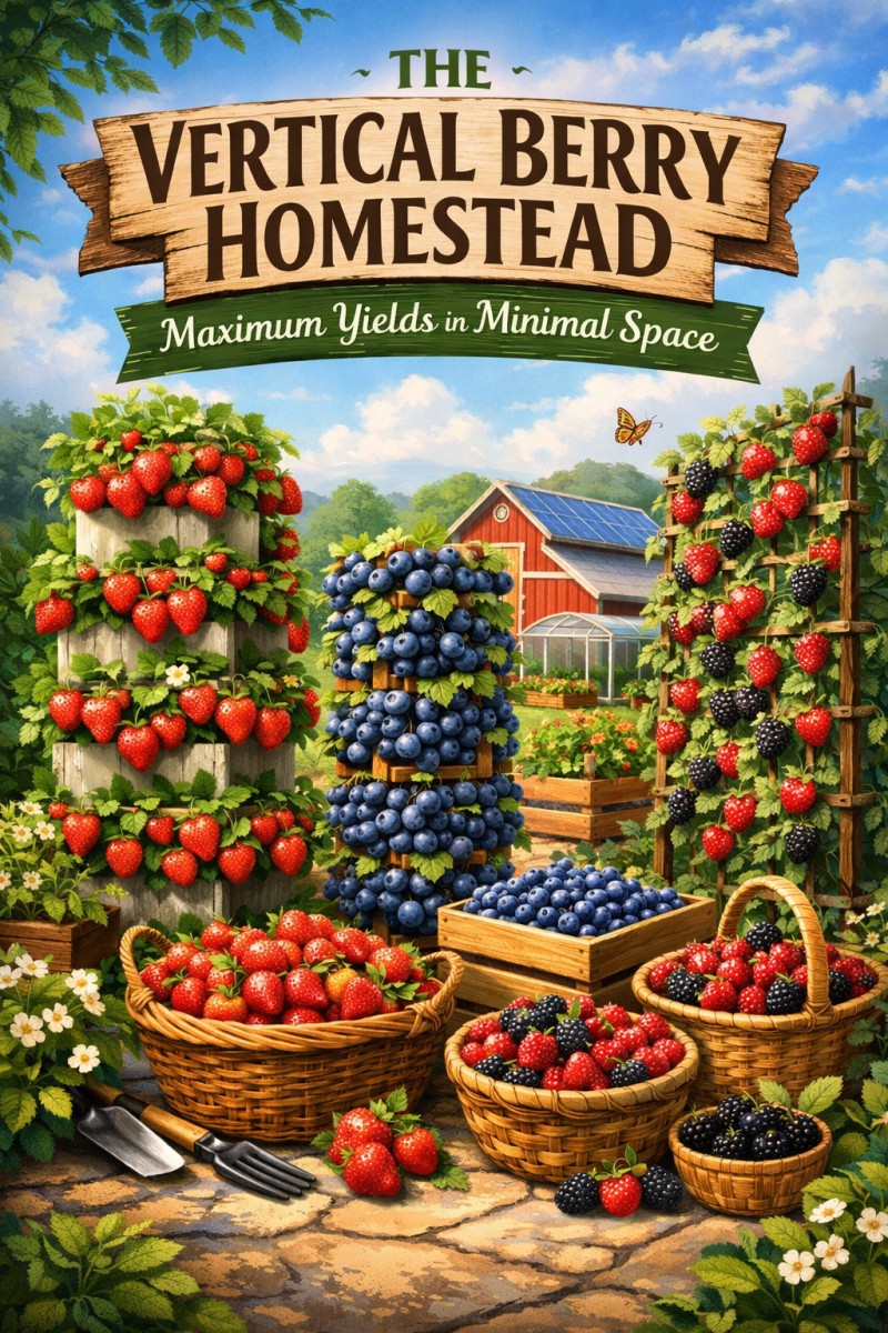 The Vertical Berry Homestead -Maximum Yields in Minimal Space