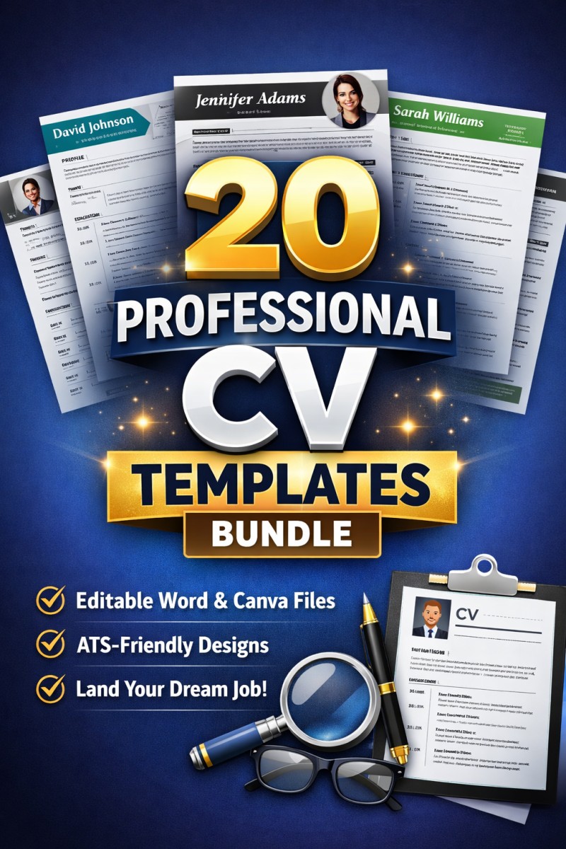 20 Professional CV Templates Bundle