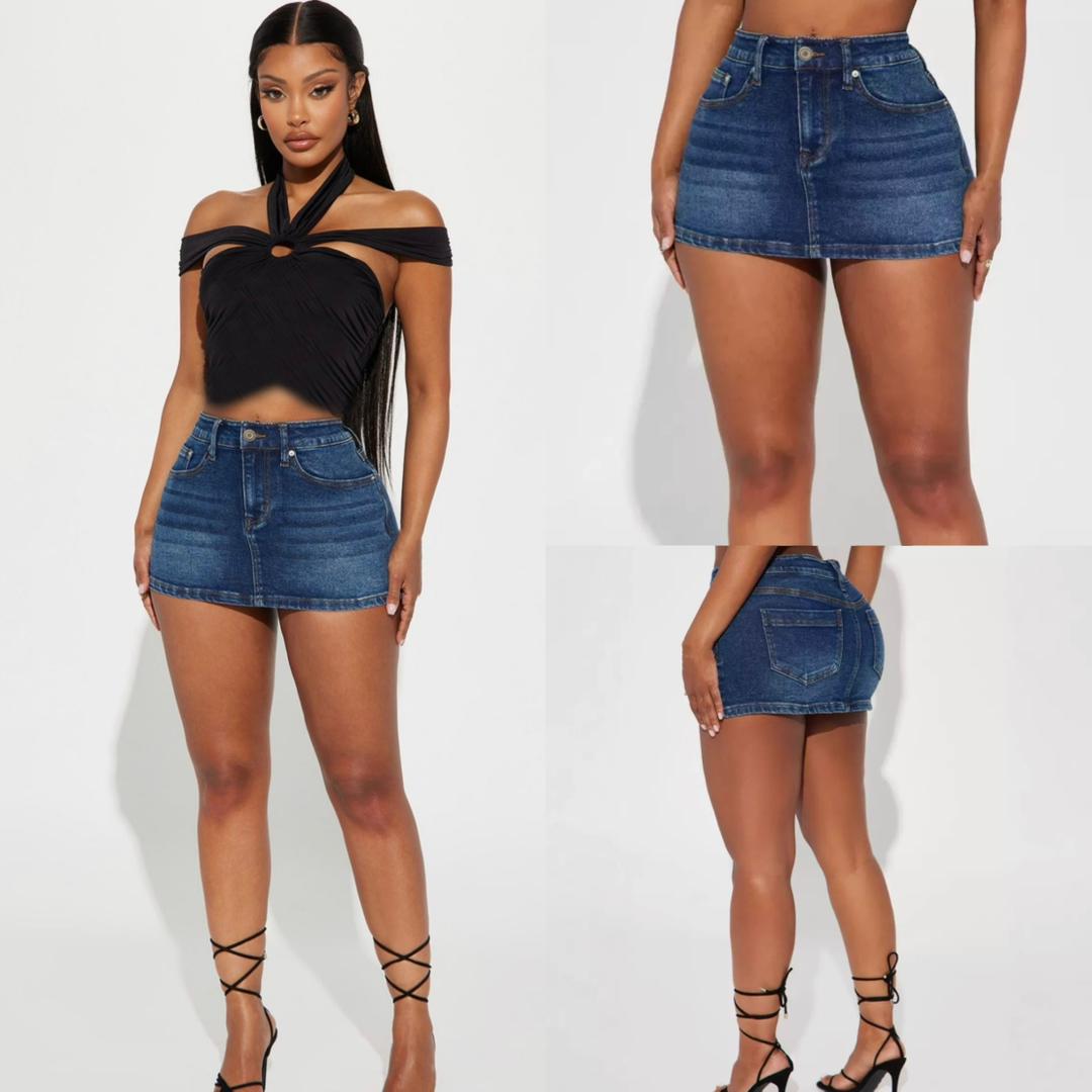 Hot Mini Denim Skirt