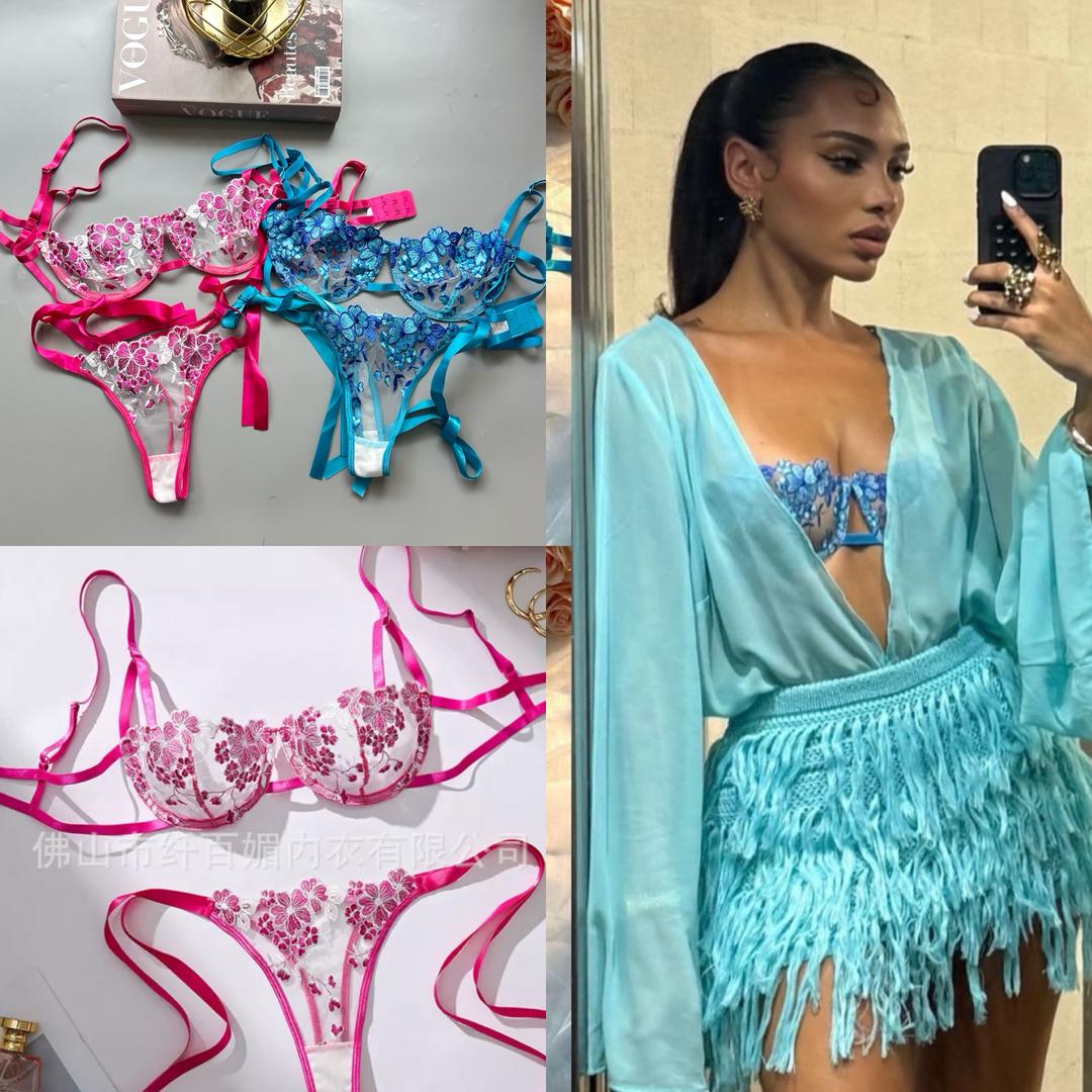 Stylish Embroidered Bra Set