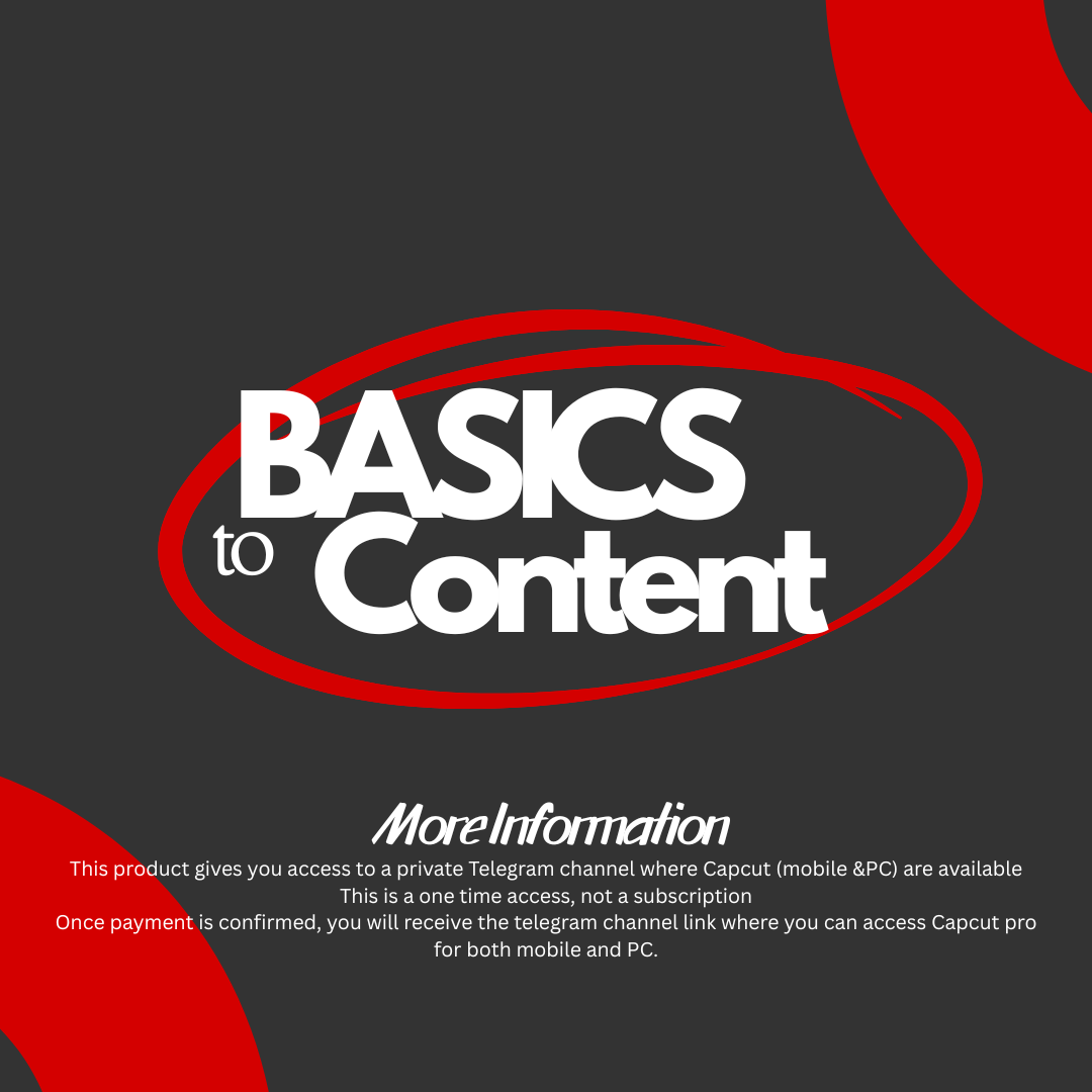 BASICS TO CONSISTENT CONTENT CREATION