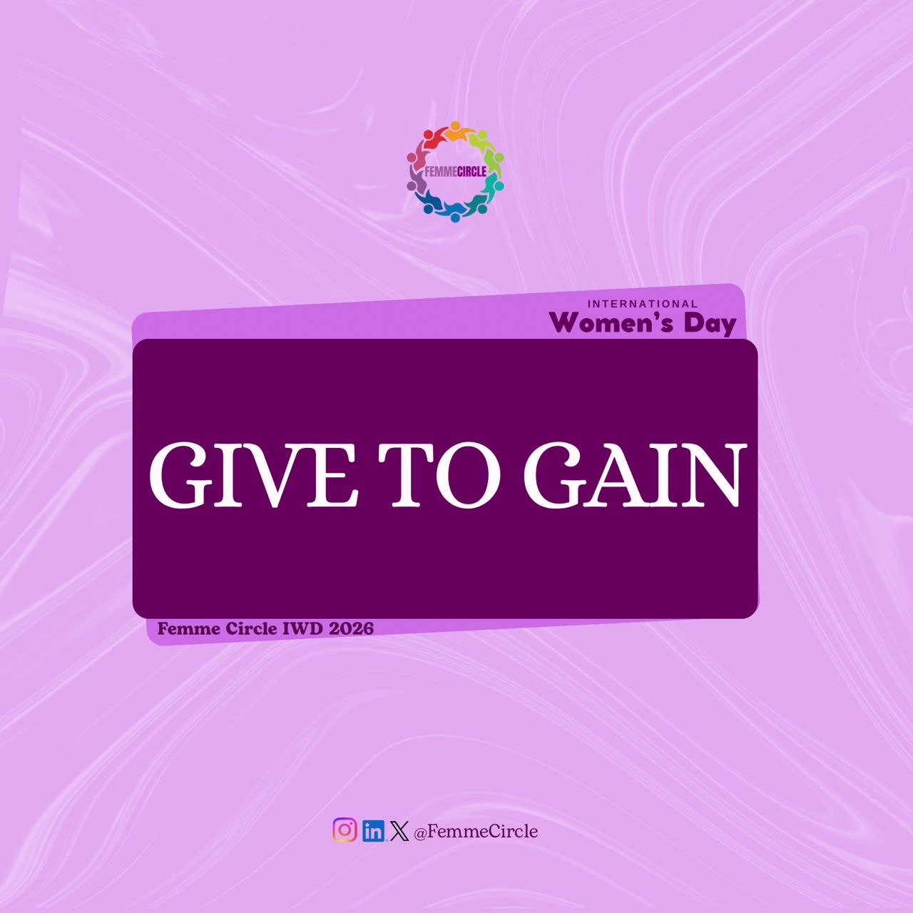 FEMMECIRCLE GIVE TO GAIN
