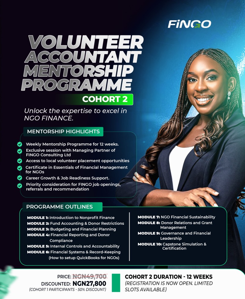 FiNGO VOLUNTEER ACCOUNTANT MENTORSHIP PROGRAMME COHORT 2