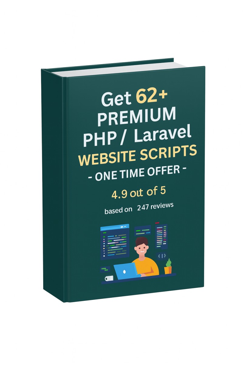 Get 62 WEBSITE  Premium PHP/Laravel SCRIPTS - One Time Offer