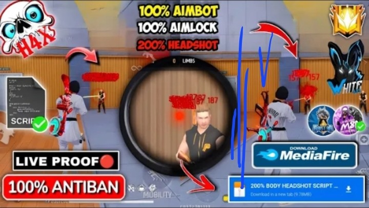 AIM CHEST + DRAG HEADSHOT FULL RED 💯
