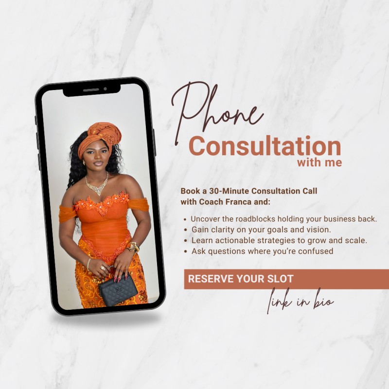 ONLINE CONSULTATION CALL WITH COACH FRANCA