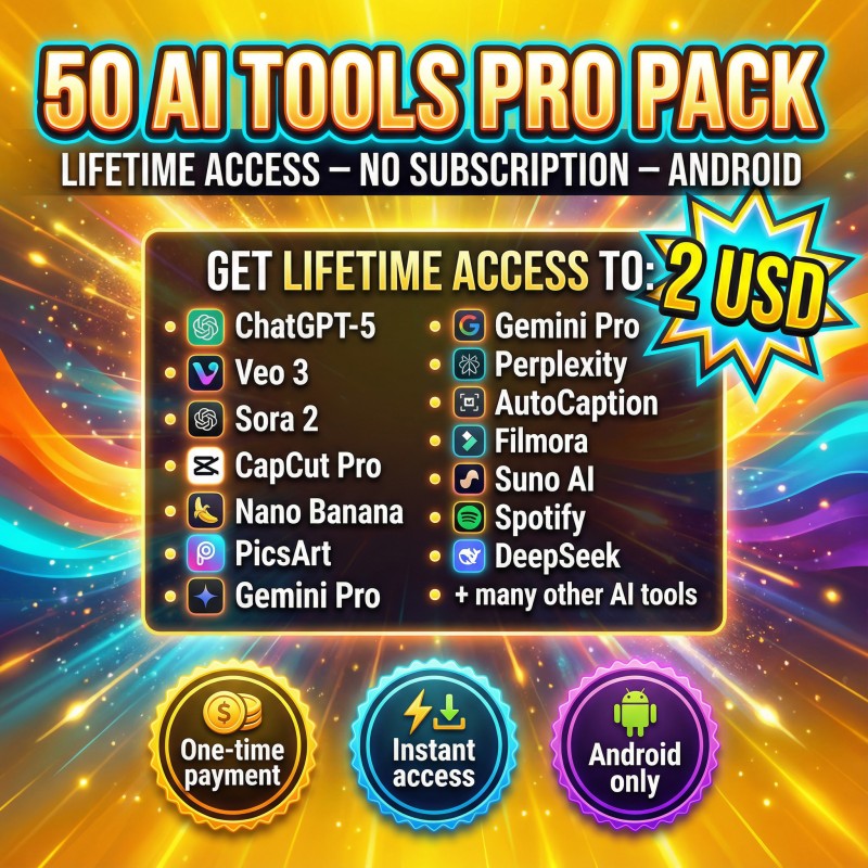 50 AI TOLLS-LIFE TIME ACCESS
