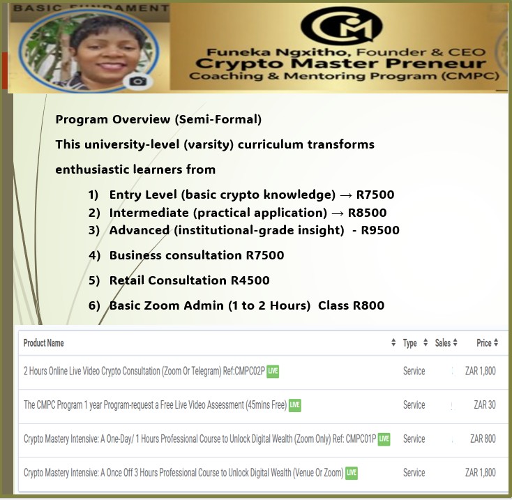The CMPC Price List : For Our Services