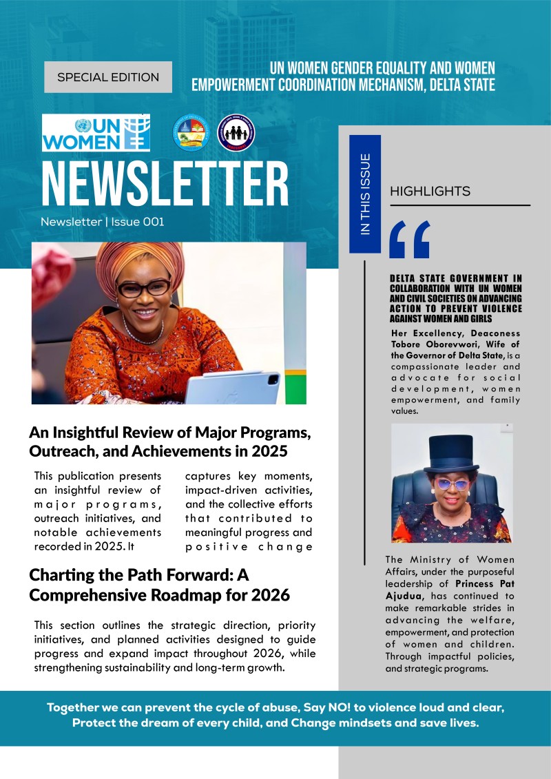 UN WOMEN COORDINATION MECHANISM DELTA STATE Newsletter Issue 001 as coordinated by ASSOCIATION AGAINST CHILD SEXUAL AND GENDER BASED VIOLENCE