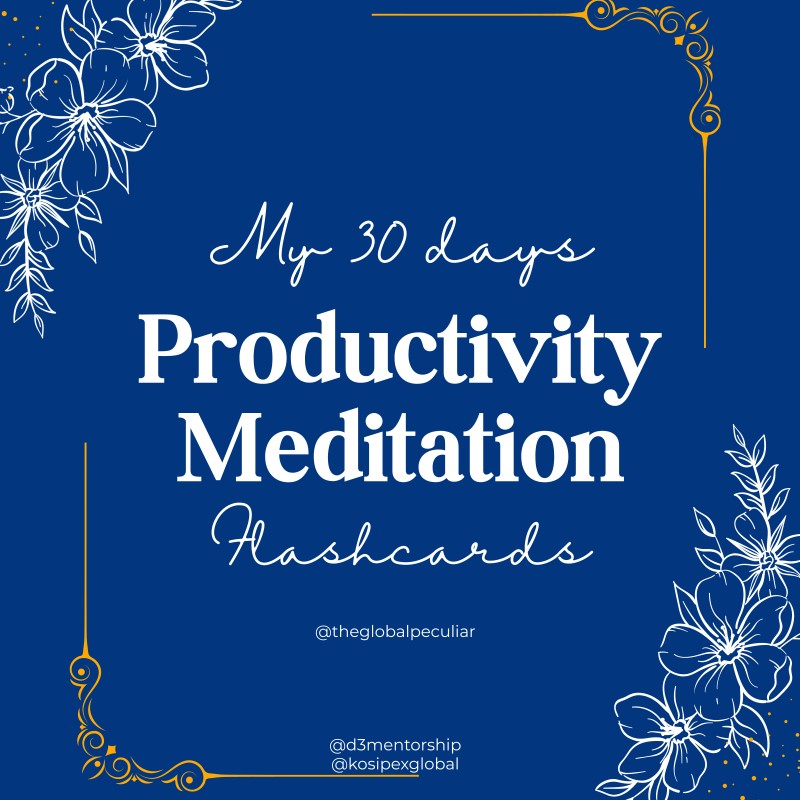 30 Days Productivity Meditation Flashcards (Digital)