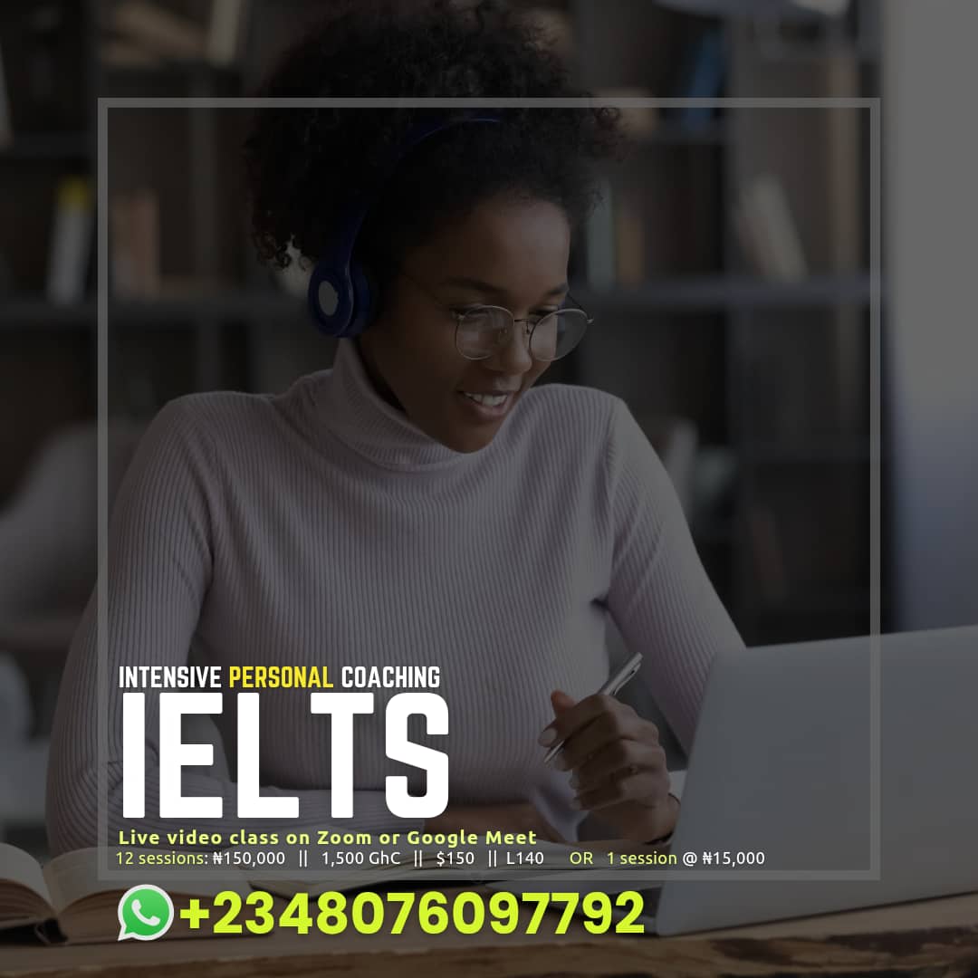 IELTS Executive Coaching (personal one-on-one coaching, live video classes)
