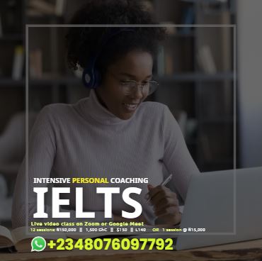 IELTS Executive Coaching (personal one-on-one coaching, live video classes)
