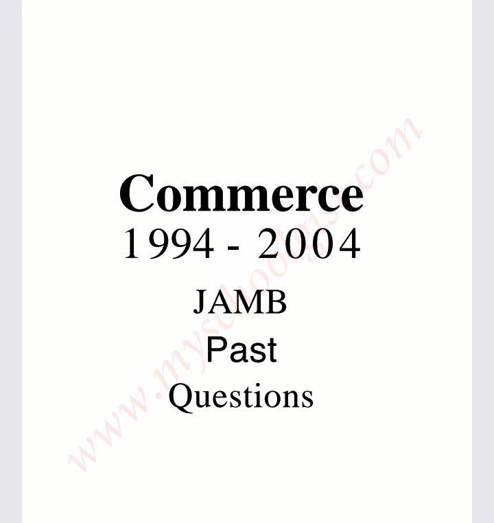 JAMB COMMERCE PAST QUESTION