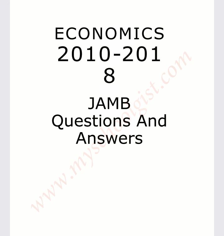 JAMB ECONOMICS PAST QUESTION