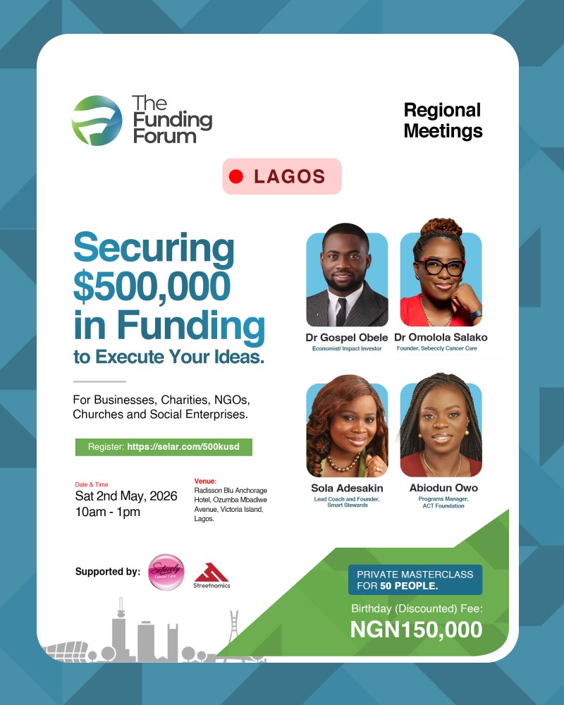 Securing USD500,000 in Funding to Execute Your Ideas - Lagos