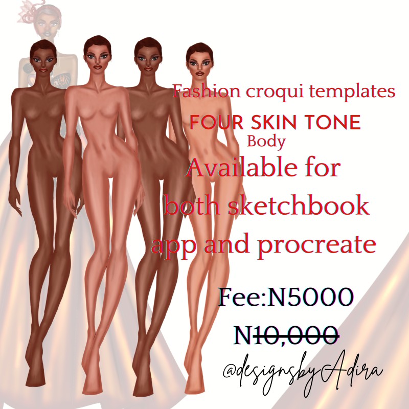 Fashion croqui template