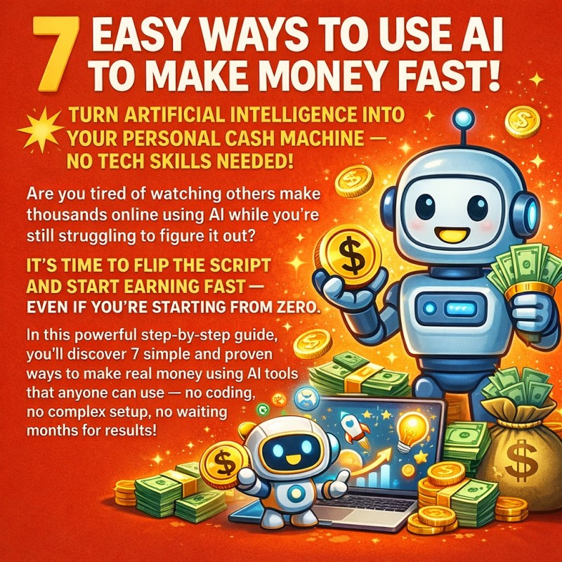 7 Easy Ways to Use AI to Make Money Fast(EBook)