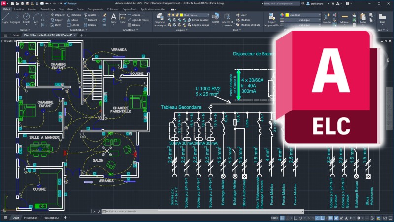 🏗️ Pack Expert : Maîtrise du Plan d'Électricité sur AutoCAD (Projet Complet) 10h06min14s