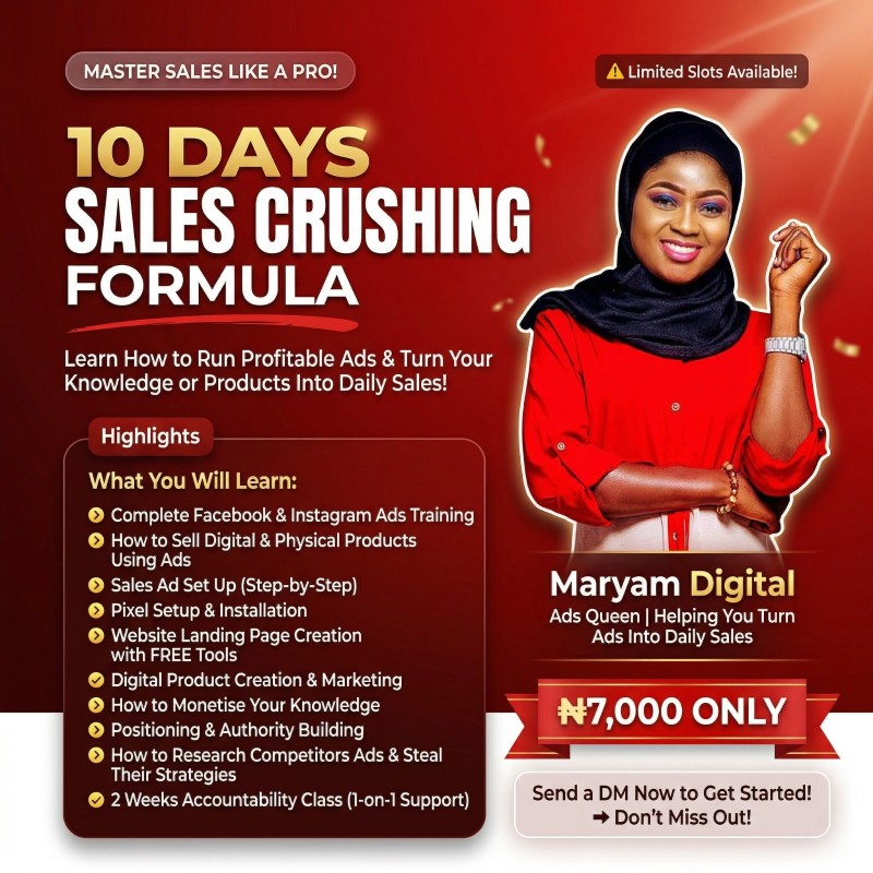 10 DAYS SALES CRUSHING FORMULA 💯
