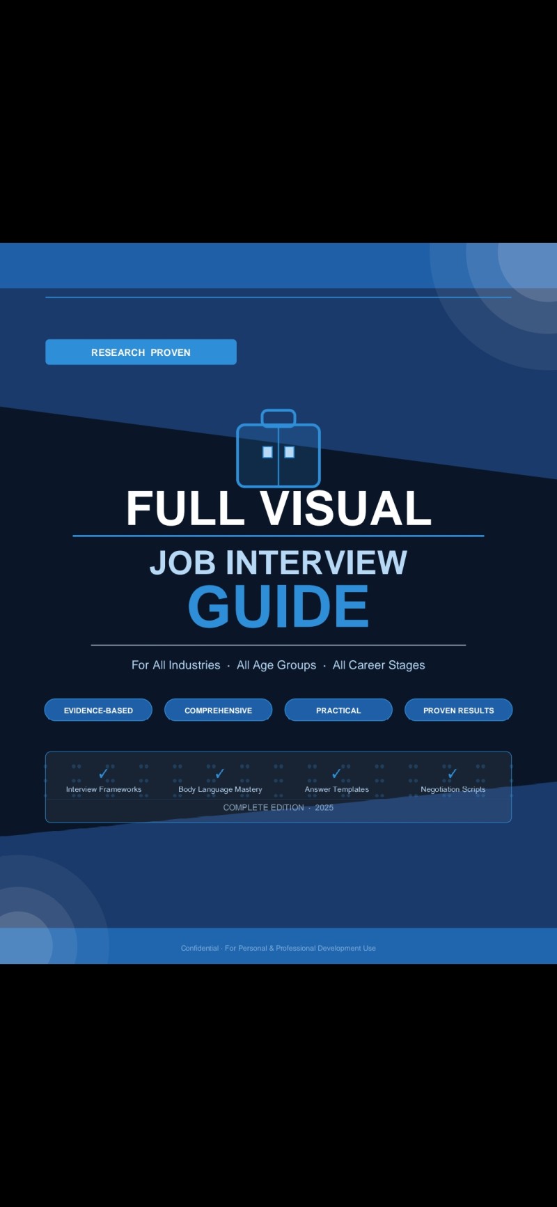 Research Proven Full Visual Job Interview Guide for all Industries, Age Groups and Career Stages
