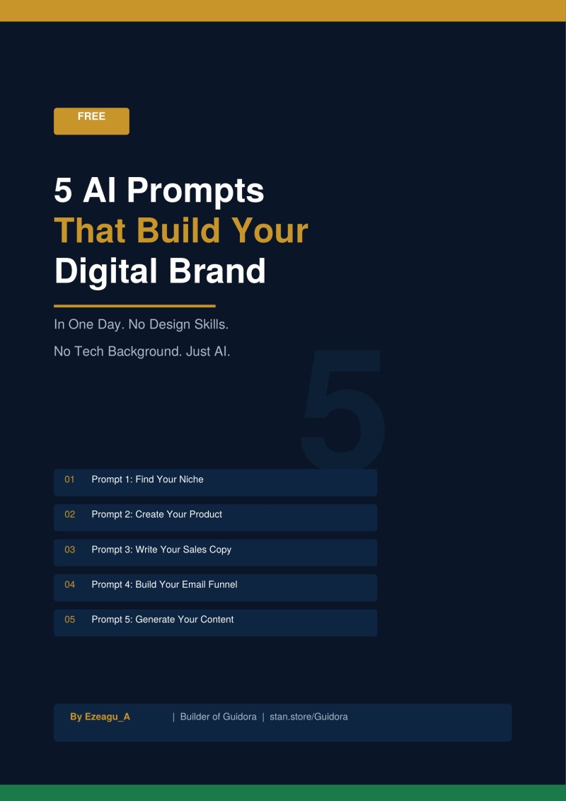 Free: 5 AI Prompts That Build Your Digital Brand