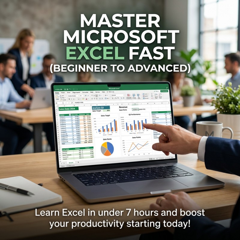 💻 Master Microsoft Excel Fast (Beginner to Advanced)