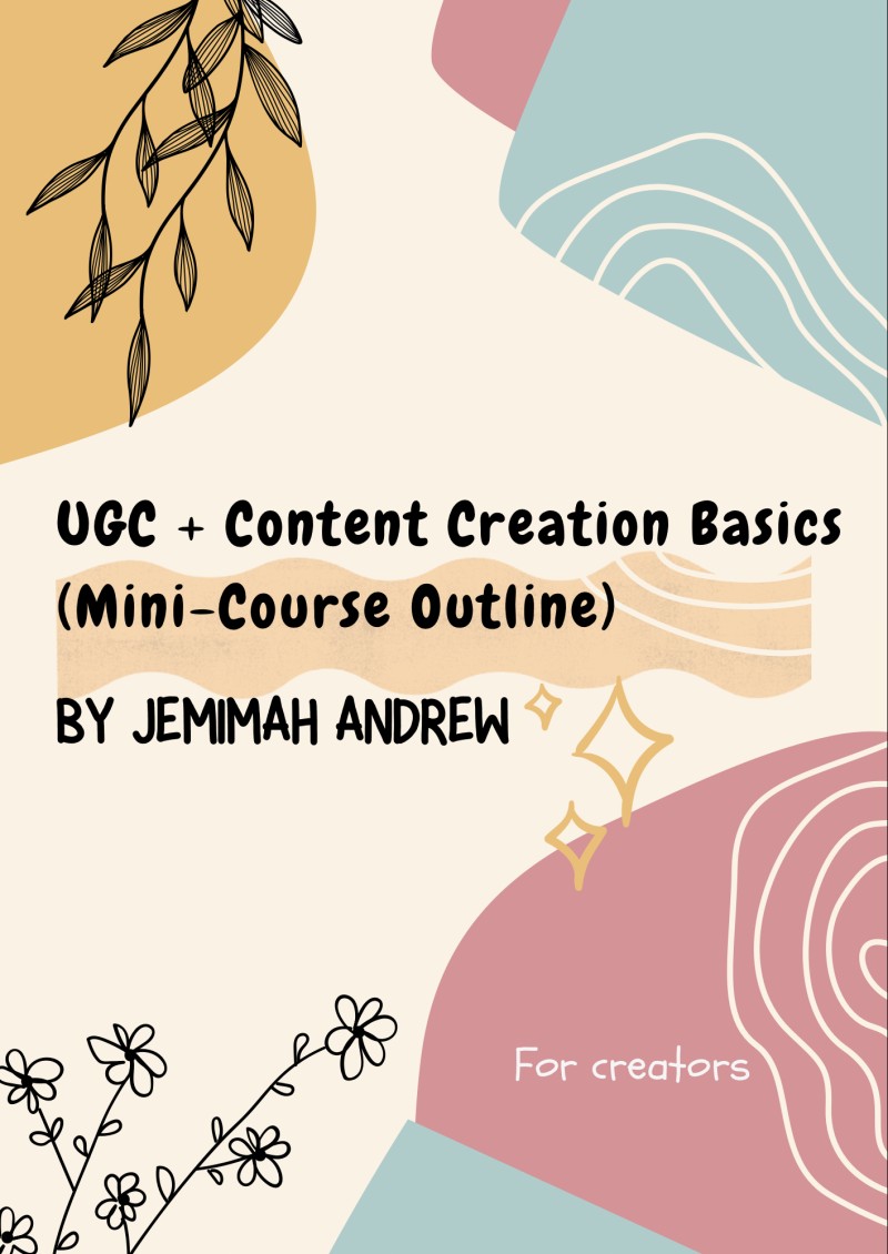Buy UGC + Content Creation Basics (Mini-Course Outline) by Jemimah ...