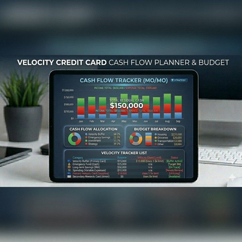 Velocity Credit Card Cash Flow Planner & Budget