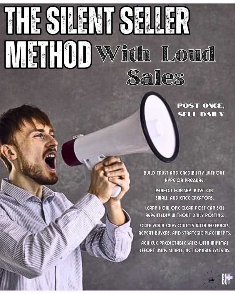 THE SILENT SELLER METHOD WITH LOUD SALES