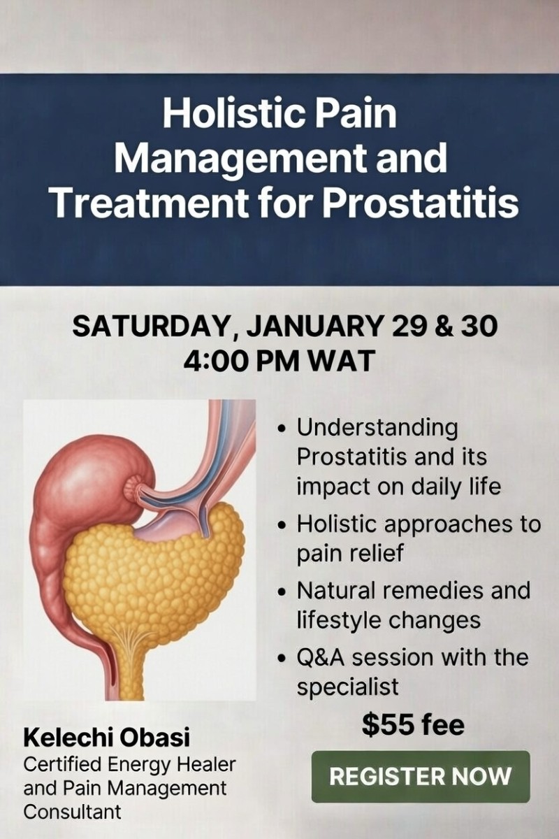 2 days webinar: Holistic Pain Management and Treatment for Prostatitis