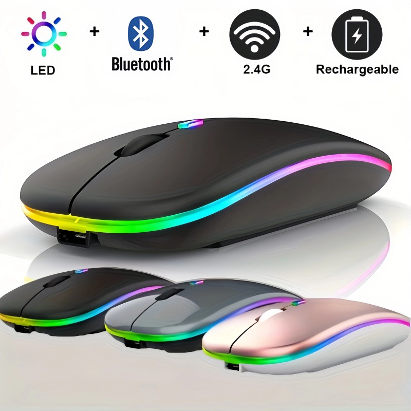Led Rechargeable Wireless Mouse - 2.4G