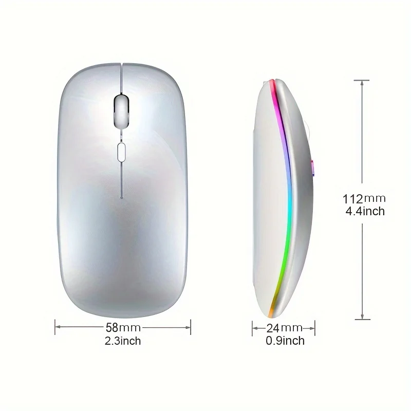 Led Rechargeable Wireless Mouse - 2.4G