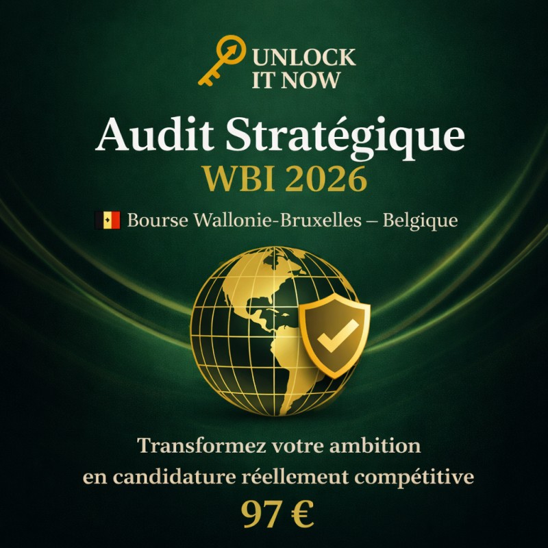 Audit Stratégique Bourse Wallonie-Bruxelles 2026 – Maximisez Vos Chances de Sélection