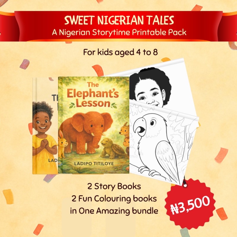 Sweet Nigerian Tales Printable Story/Colouring Pack for Kids