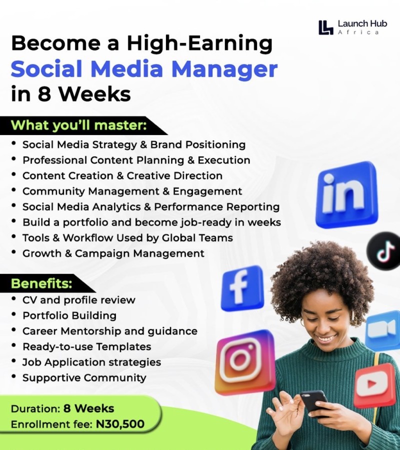 Become a Job-Ready Social Media Manager in 8 Weeks