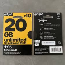 GiffGaff Physical Sim Card