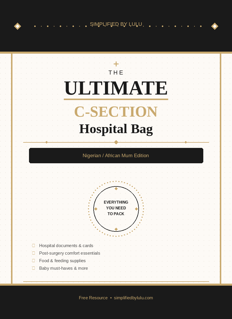 The Ultimate C-Section Hospital Bag Checklist