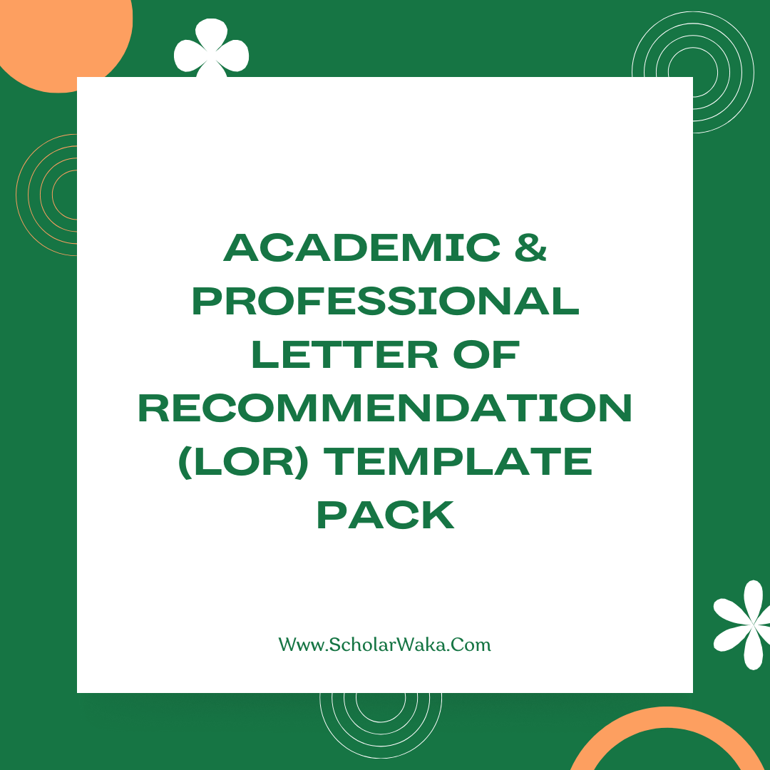 Academic & Professional Letter of Recommendation (LoR) Template Pack