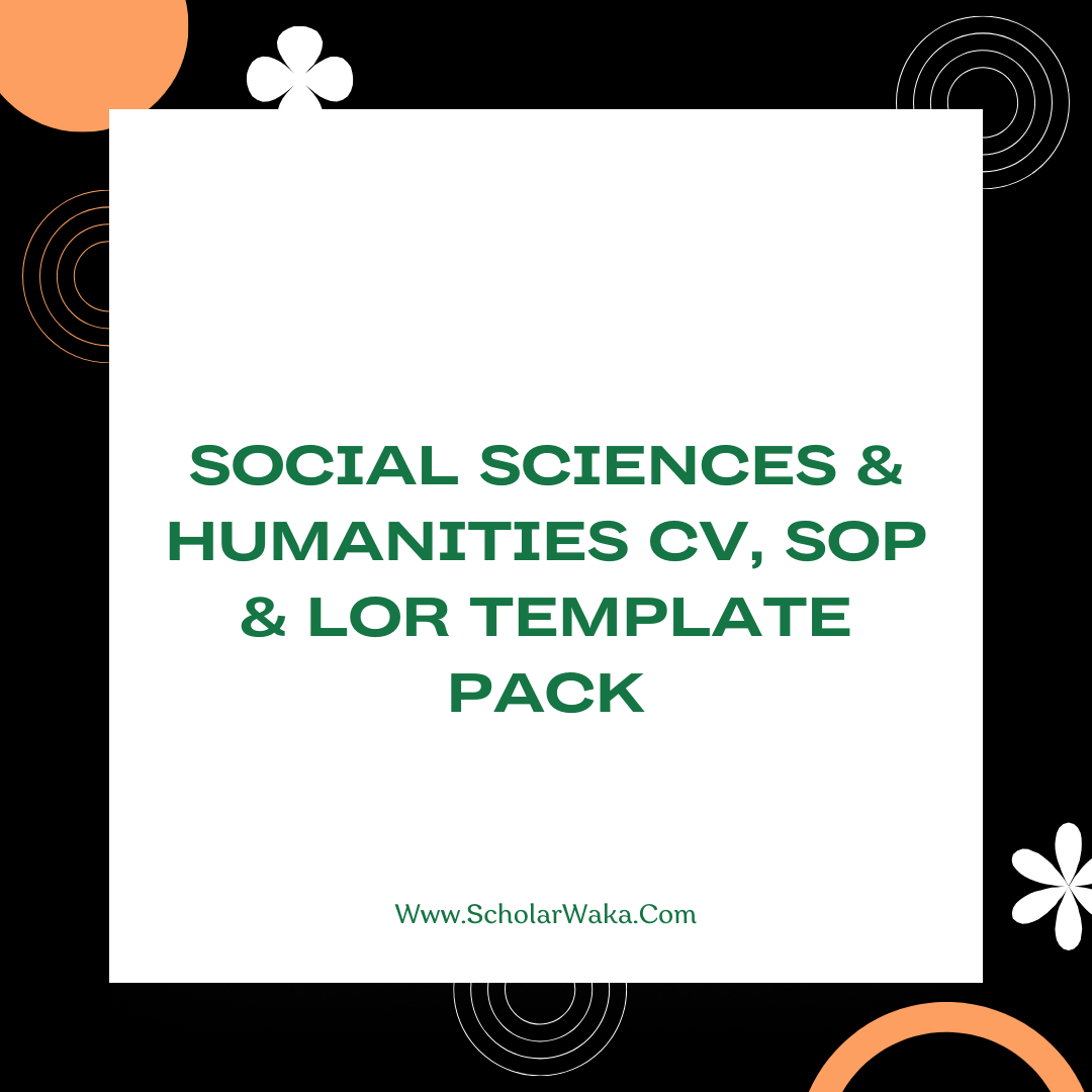 Social Sciences & Humanities CV, SOP & LoR Template Pack